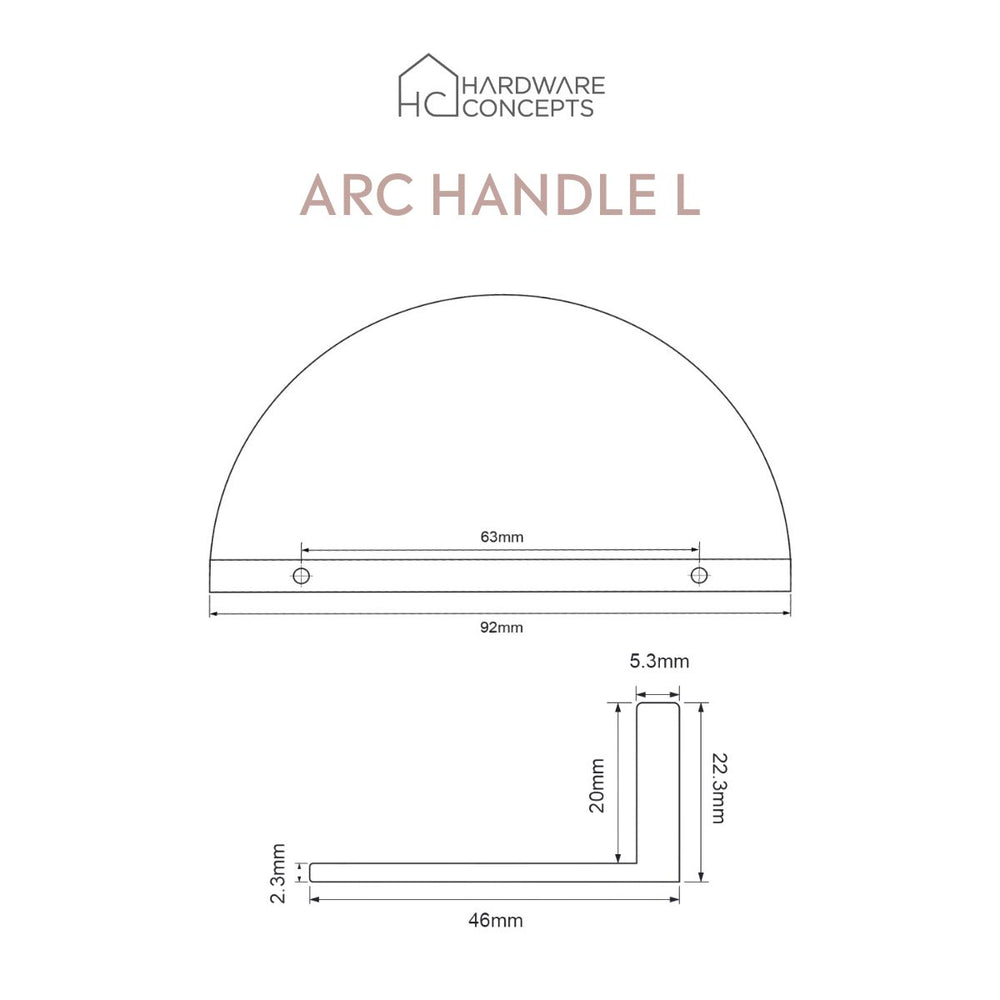 
                      
                        Arc Black Solid Brass Pull Handle - L
                      
                    