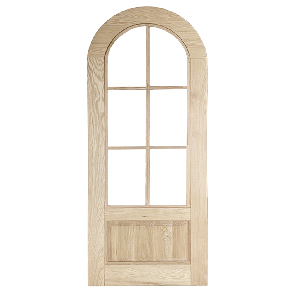 Lucy Raw red american Oak Arch Front Door