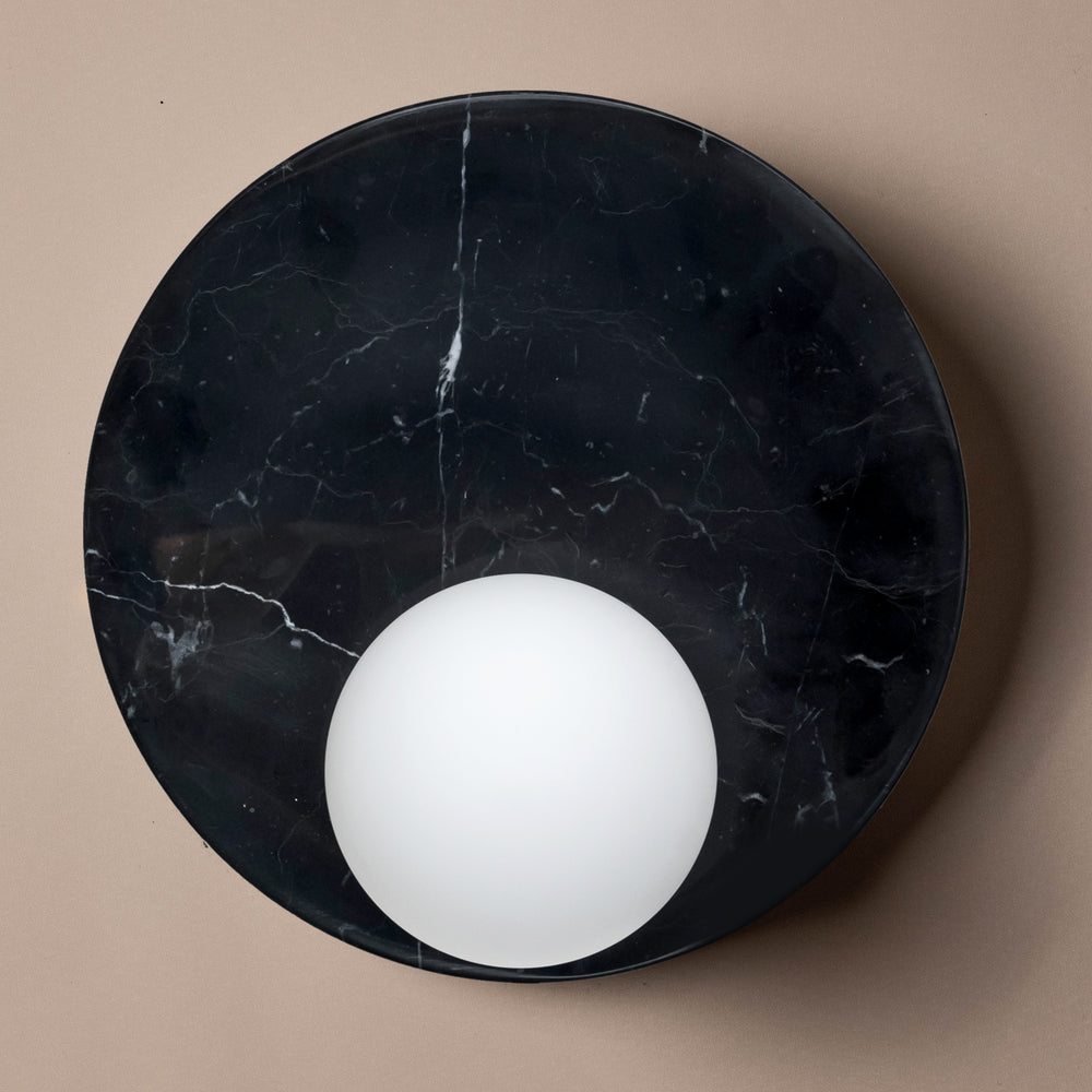 
            
                Load image into Gallery viewer, Lux Black &amp;amp; White Root Marble Wall Lamp
            
        