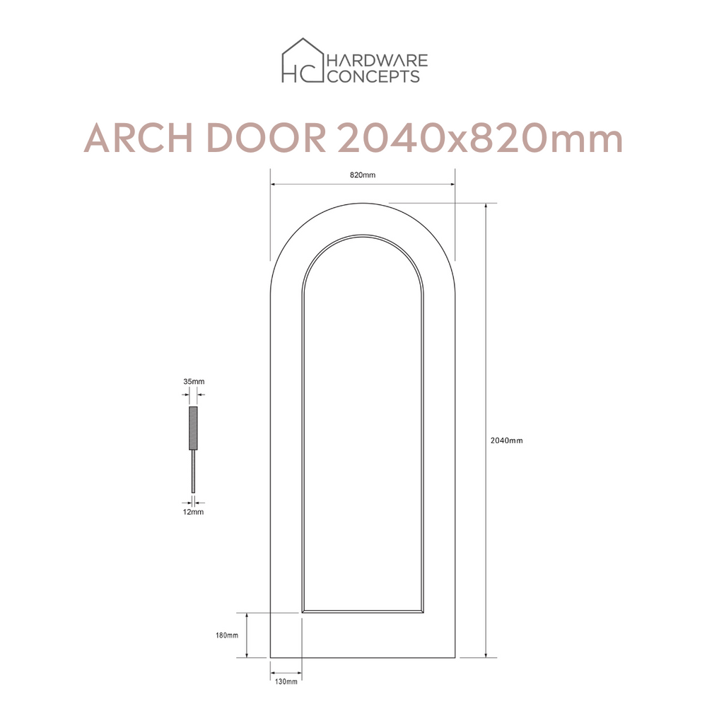 Arch Door Internal - 2040 x 820mm - 10mm x 70mm Architrave
