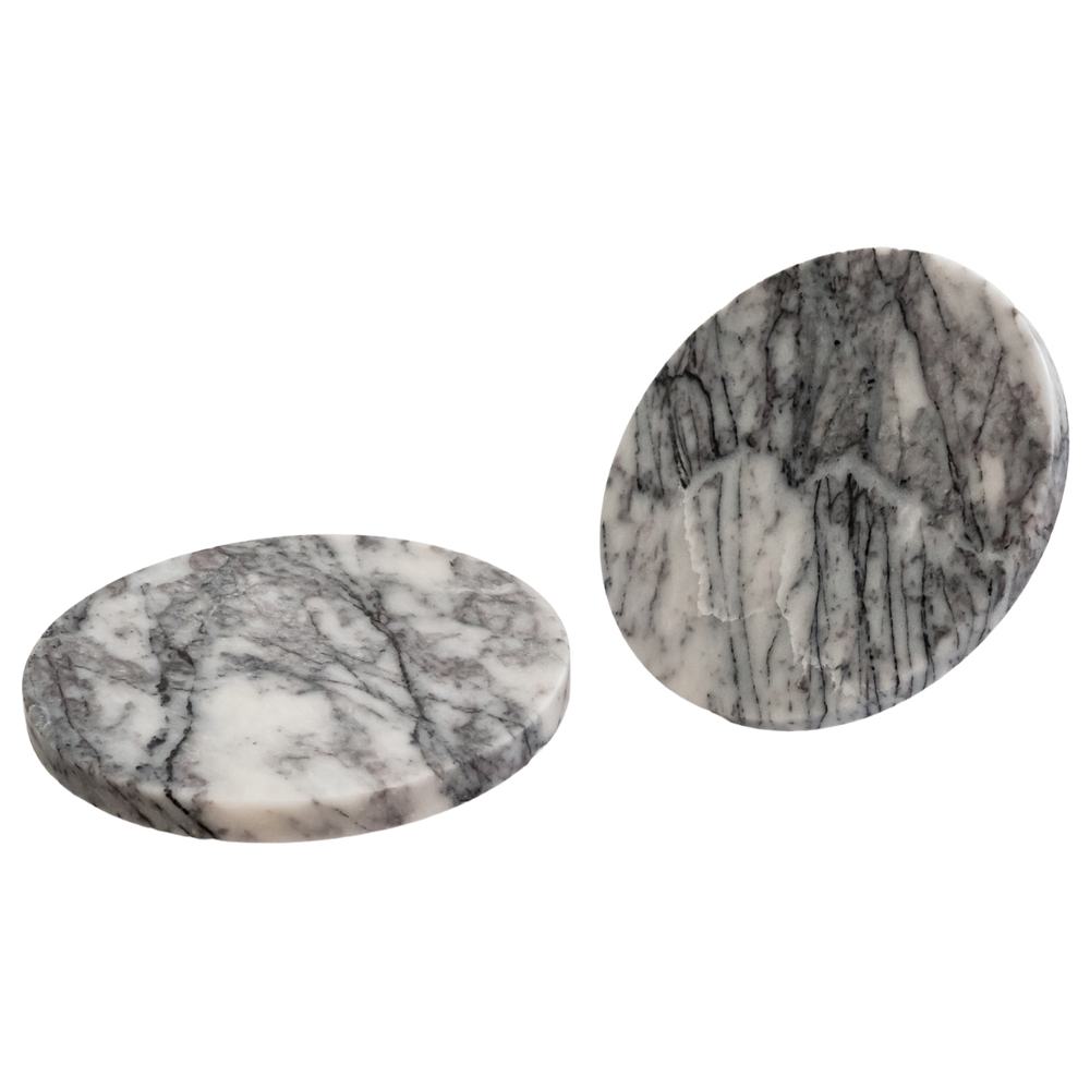Luna Calacatta Marble Pull Door Handle Set - Large