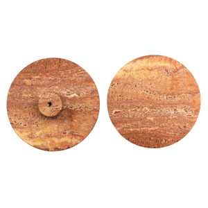 
            
                Load image into Gallery viewer, Luna Red Travertine Pull Door Handle Set - Small
            
        