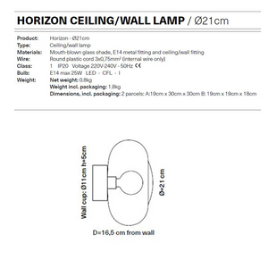 
            
                Load image into Gallery viewer, Horizon 21 Ceiling/ Wall Light
            
        