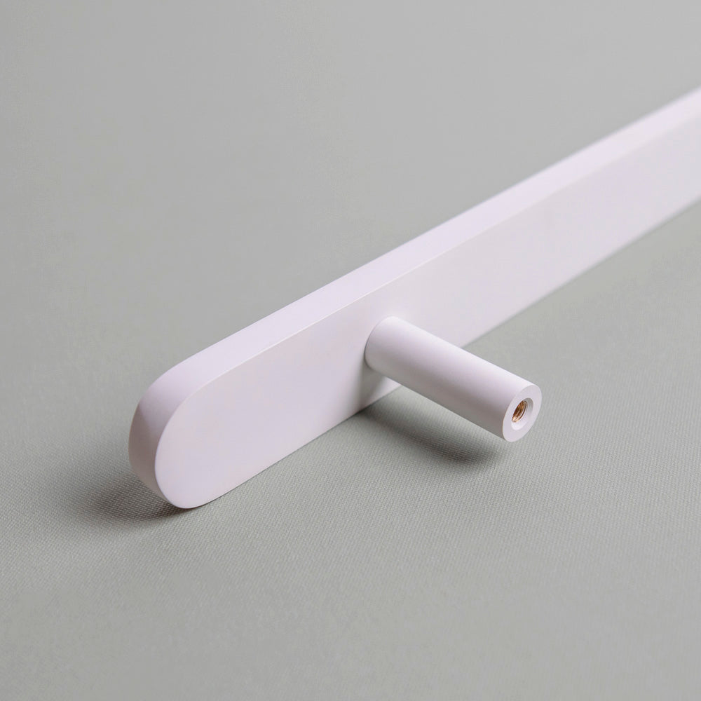 Eclair White Solid Brass Appliance Pull