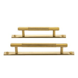 Nuvo Solid Brass Pull Handle with Backplate