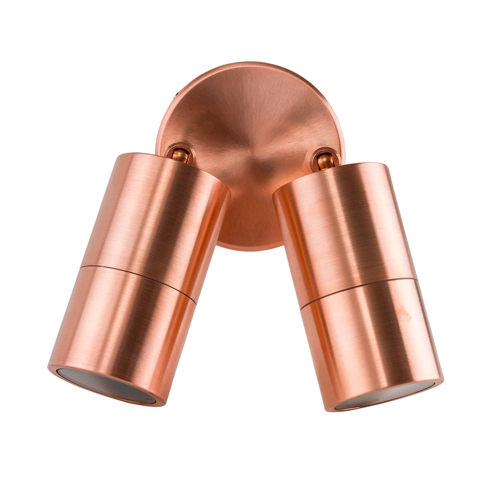 Tivah Solid Copper TRI Colour Double Adjustable Wall Pillar Lights