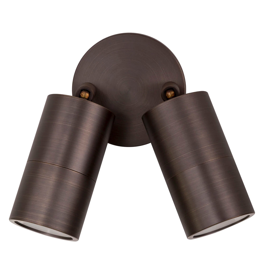 Tivah Antique Brass TRI Colour Double Adjustable Wall Pillar Lights